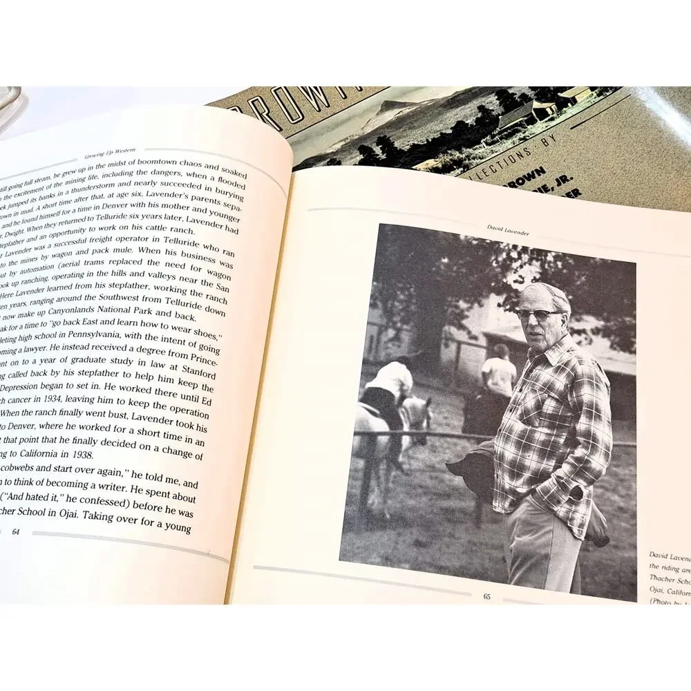 Growing Up Western edited by Clarus Backes (1935-1989) (1990 1st Ed HC in DJ)